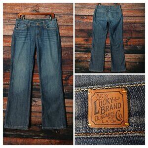 Lucky Brand Vintage Jeans 10 30 Short Classic Rider Dark Blue Denim Mid Rise